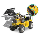 Bulldozer Loader Digger Electric Ride On - Yellow