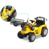 Bulldozer Loader Digger Electric Ride On - Yellow