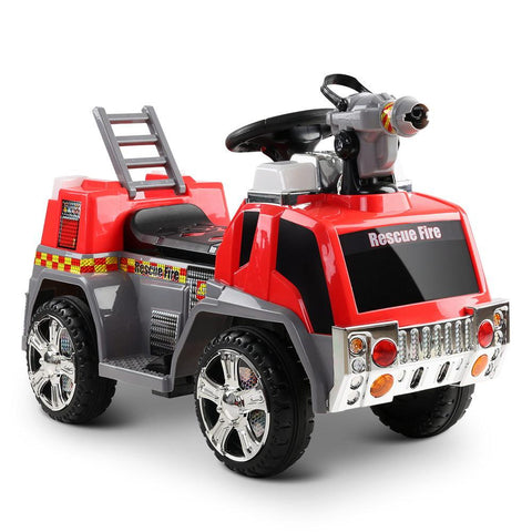 Fire Truck Electric Ride On Car - Red & Grey