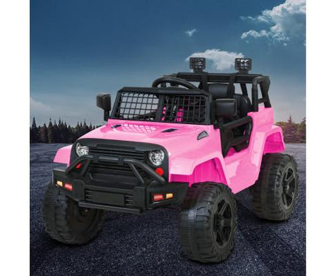 Rigo Kids Ride On Car Electric 12V Car Toys Jeep Battery Remote Control Pink