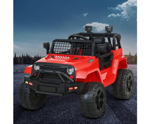 Rigo Kids Ride On Car Electric 12V Car Toys Jeep Battery Remote Control Red