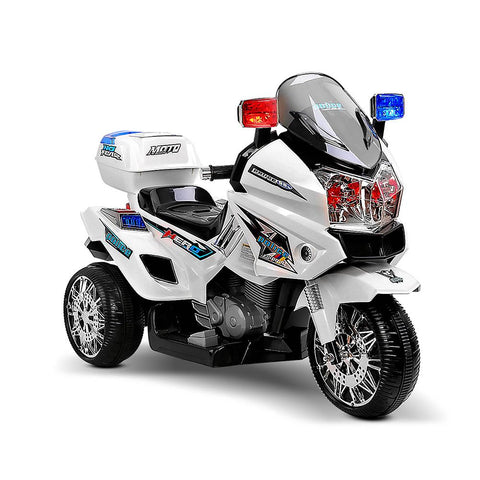 Police Harley Electric Ride on Motorbike - White