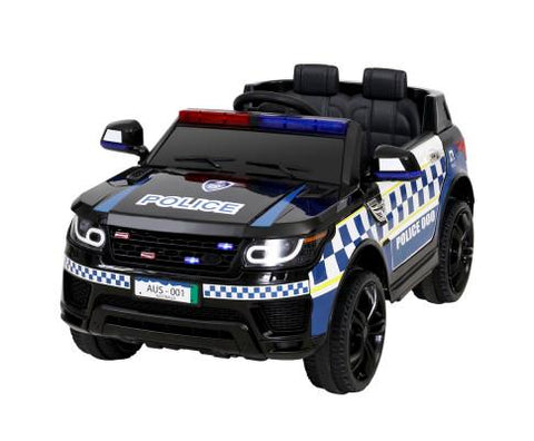 Rigo Kids Ride On Car Range Rover Inspired Patrol Police Electric Powered Toy Cars Black