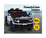 Rigo Kids Ride On Car Range Rover Inspired Patrol Police Electric Powered Toy Cars Black