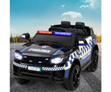 Rigo Kids Ride On Car Range Rover Inspired Patrol Police Electric Powered Toy Cars Black
