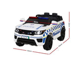 Rigo Kids Ride On Car Range Rover Inspired Patrol Police Electric Powered Toy Cars White