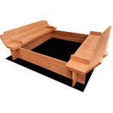 Shady Seat Sandpit - Natural Wood
