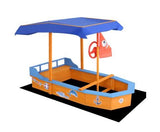 Ahoy Boat Sandpit With Canopy