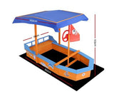 Ahoy Boat Sandpit With Canopy