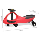 Wiggle Scooter Swing Ride On Car - Red