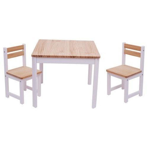 TikkTokk Little Boss Table & Chairs Set - Square White