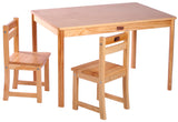 TikkTokk Little Boss Table & Chairs Set - Rectangular Natural