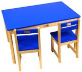 TikkTokk Little Boss Table & Chairs Set - Rectangular Blue