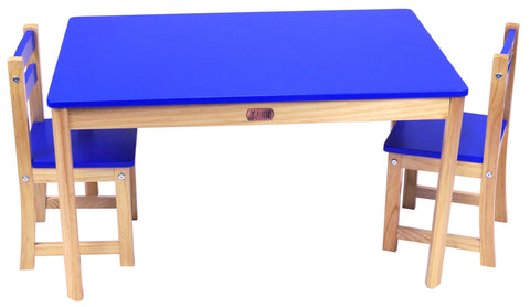TikkTokk Little Boss Table & Chairs Set - Rectangular Blue