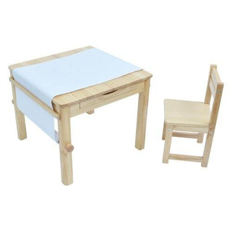 TikkTokk Little Boss Art Table & Chair Set - Natural