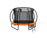 10ft Orange Trampoline with Enclosure & Basketball Hoop