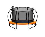 12ft Orange Trampoline with Enclosure & Basket Ball Hoop