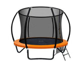 8ft Orange Trampoline with Enclosure