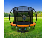 8ft Orange Trampoline with Enclosure