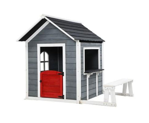 Wooden Cubby & bench Play House