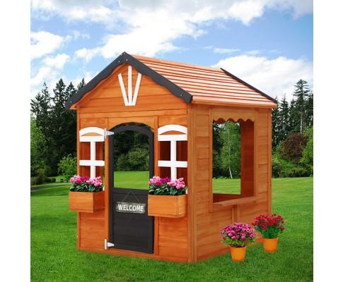 Flower Box Wooden Cubby Play House