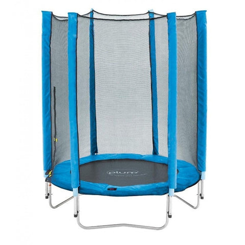 Plum 4.5ft Junior Trampoline & Enclosure - Blue - Swing and Play - 1