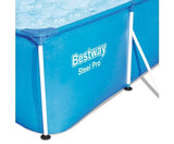 Bestway Rectangular Steel Frame Swimming Pool 4 x 2.11m