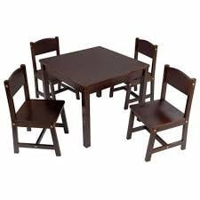 KidKraft Farmhouse Table & 4 Chairs - Espresso