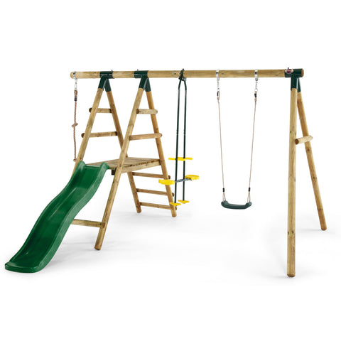 Plum Meerkat Wooden Swing Set