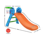 First Slide With Basket Ball Hoop - Blue/Orange