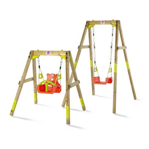 Plum Wooden Growing Swing Set - Swing and Play - 1