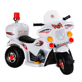 Patrol Electric Ride on Motorbike - White