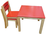 Qtoys Red Top Timber Table & Chairs