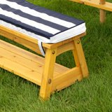 KidKraft Outdoor Table & Bench Set with Umberella - Navy
